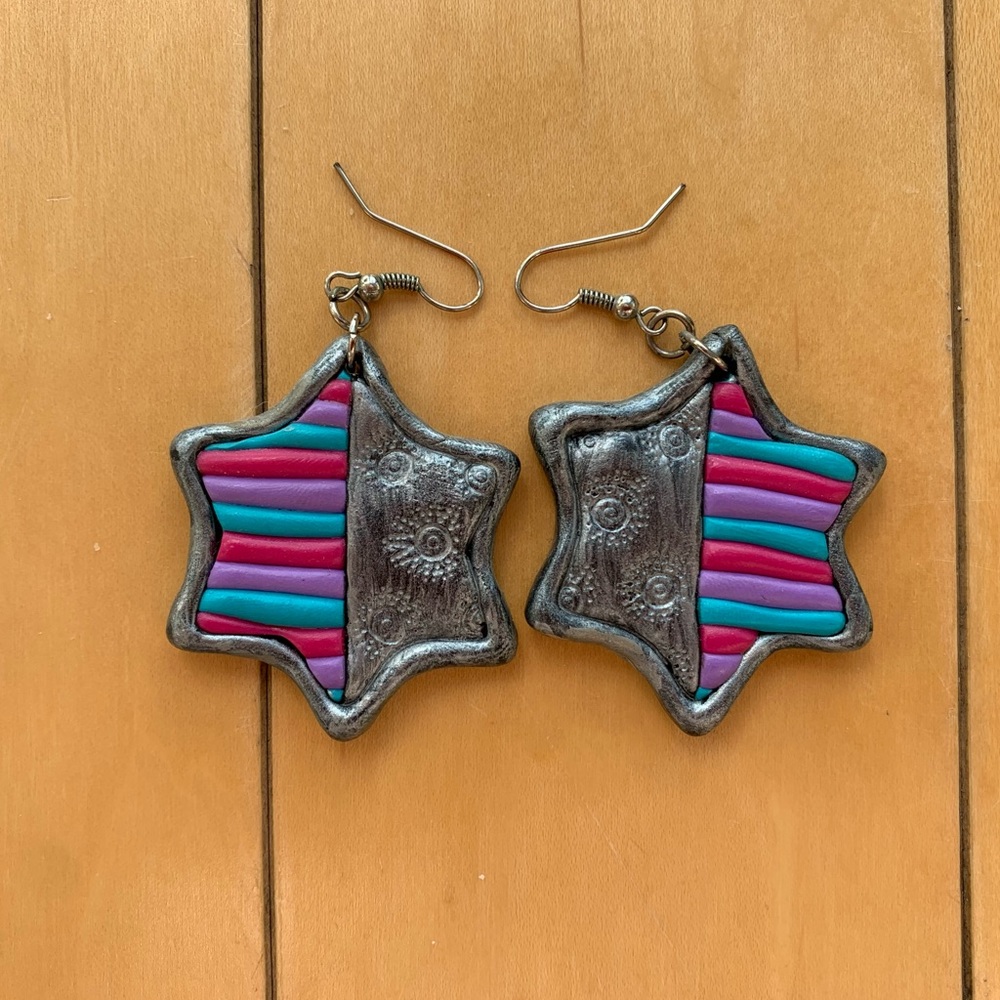 Handmade Star shaped earrings